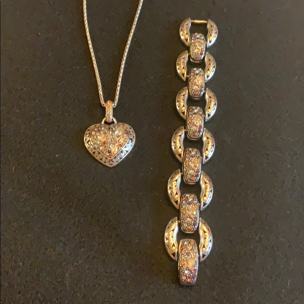 Brighton pave necklace and bracelet.
